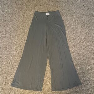 Urban Outfitters Women's Greenish Gray Wide Leg PJ Pants Small (Like New)